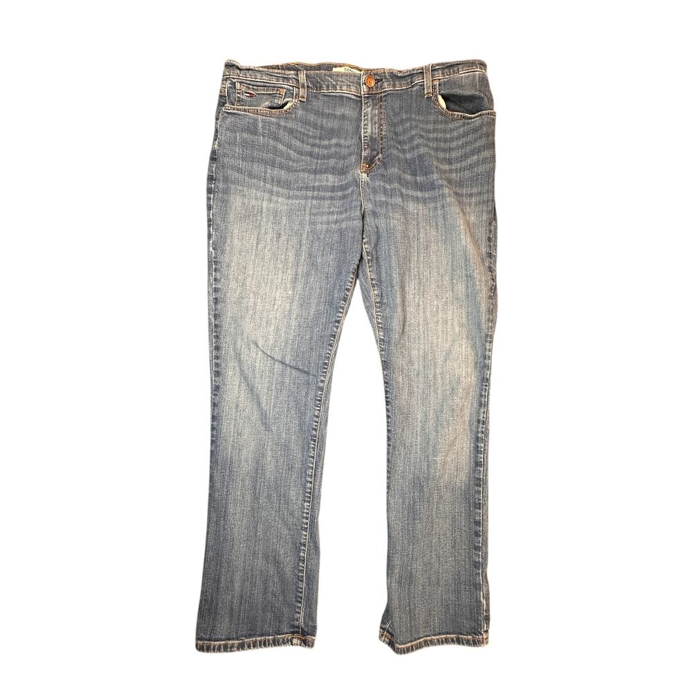 Tommy Hilfiger Jeans Mens 40x32 Blue Denim Cotton Blend Straight Leg Workwear